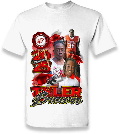 Graduation 2025 Senior Center Print Shirt